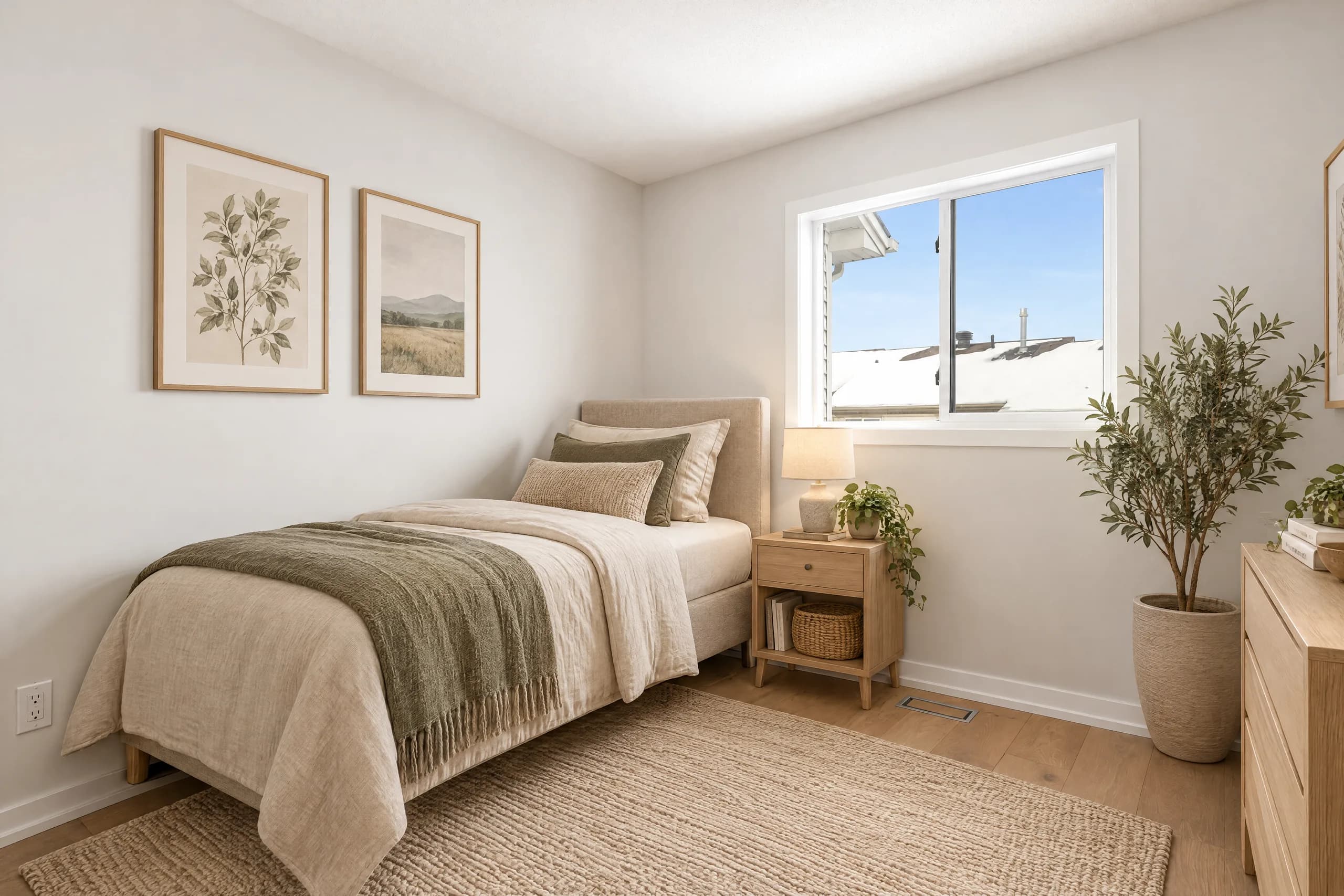 Same room, furnished